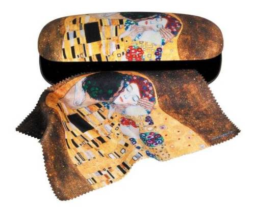 Etui cu textil si protectie ochelari - Klimt Sarutul