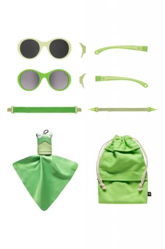 Ochelari de soare pentru copii MOKKI Click & Change - protectie UV - verde - 0-2 ani - set 2 perechi