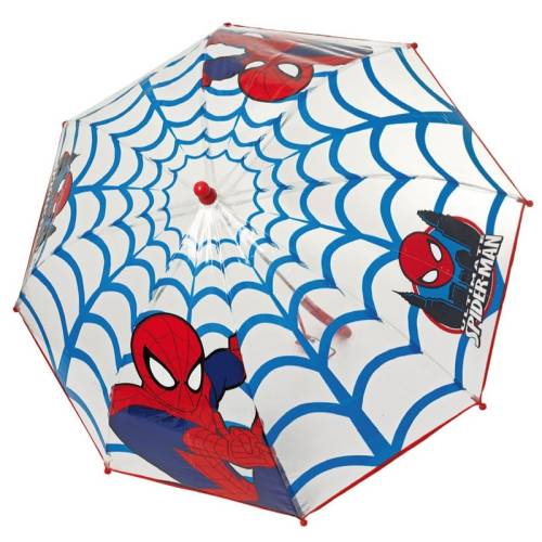 Umbrela manuala transparenta Marvel Spiderman