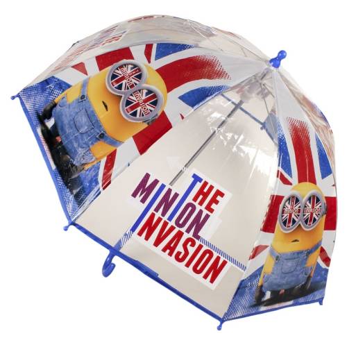 Umbrela transparenta 45 cm Minions Invasion