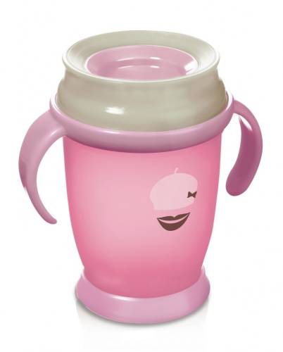 Cana retro cu toarte Lovi 360 Junior roz deschis 250 ml