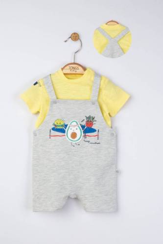 Set salopeta cu tricou de vara pentru bebelusi Marathon - Tongs baby