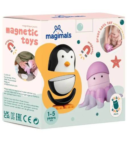 Joc cu magneti Magimals Pinguin si caracatita