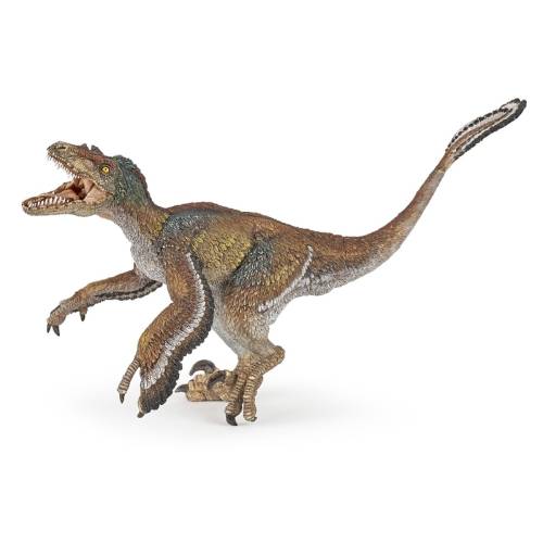 Figurina Papo Dinozaur Velociraptor cu pene