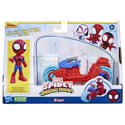 Vehicul cu figurina Hasbro Spidey and His Amazing Friends 10 cm