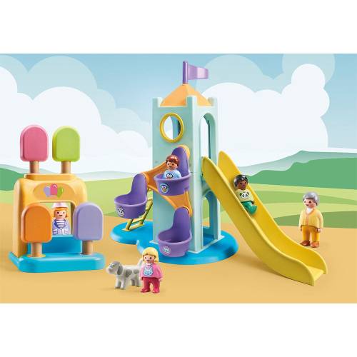 Playmobil - 123 castel de aventura cu stand de inghetata