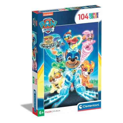 Puzzle 104 piese Clementoni Supercolor Paw Patrol Mighty Pups 27165