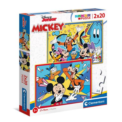 Puzzle 2 x 20 piese Clementoni Disney Mickey Mouse
