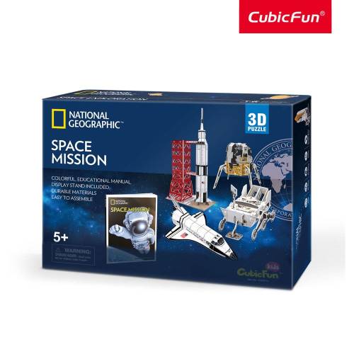 Puzzle 3d Cubic Fun National Geographic Space Mission 80 piese