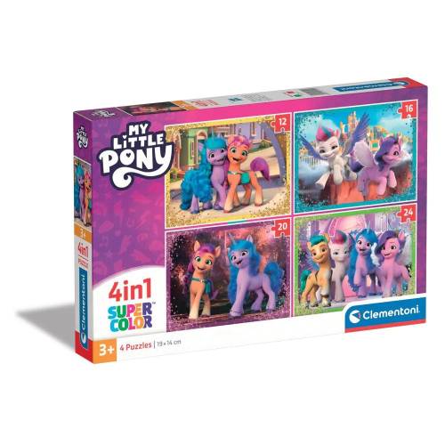 Puzzle 4 in 1 Clementoni Supercolor My Little Pony 21519
