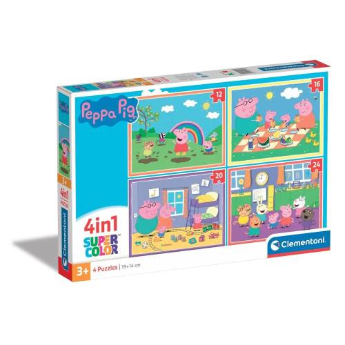 Puzzle 4 in 1 Clementoni Supercolor Peppa Pig 21516
