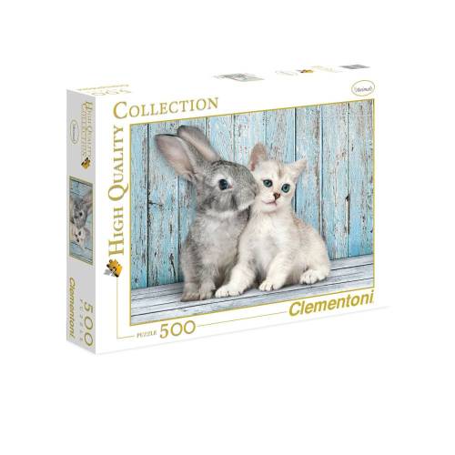 Puzzle 500 piese Clementoni Kitten and Bunny
