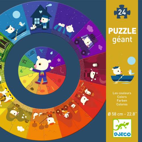 Puzzle circular Djeco - culori