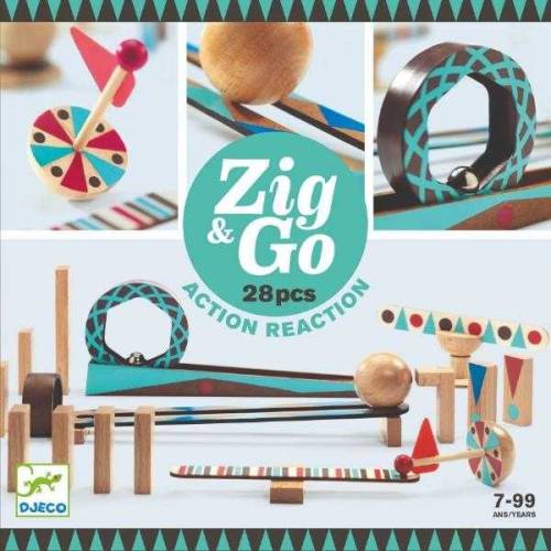 Zig & Go Djeco - set de constructie trasee - 28 piese