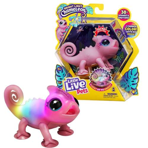 Jucarie interactiva Little Live Pets Cameleon Stralucitor Roz