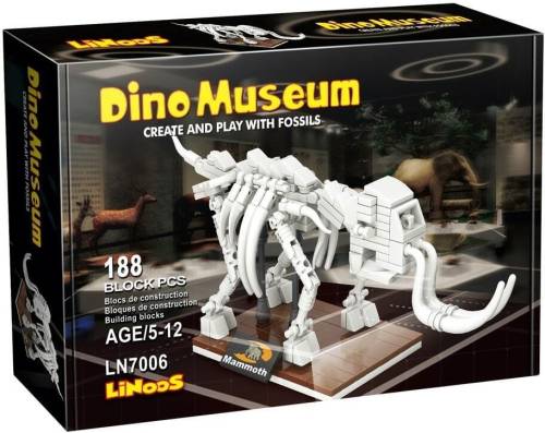 Set de constructie Fossil Building Blocks Dino Museum Mammoth