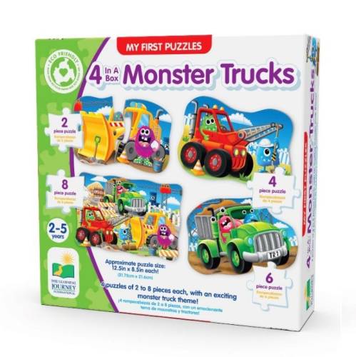 Set primele mele 4 puzzleuri The Learning Journey Monster Truck