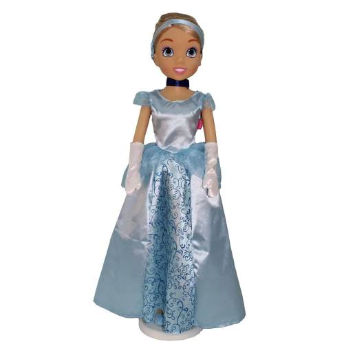 Papusa printesa Fashion Doll cu rochie albastra 80 cm
